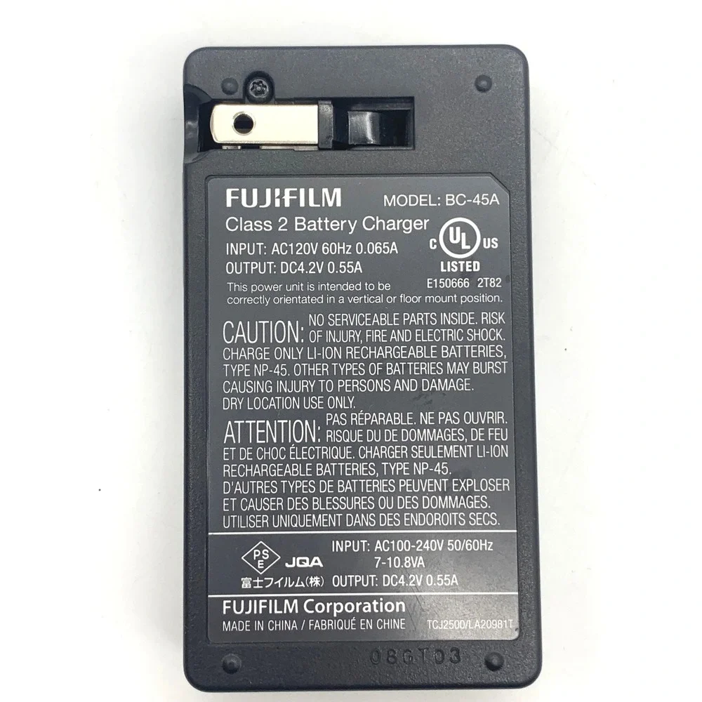 Fujifilm BC-45A Battery Charger Black Lithium Ion for NP-45 NP-45A FinePix